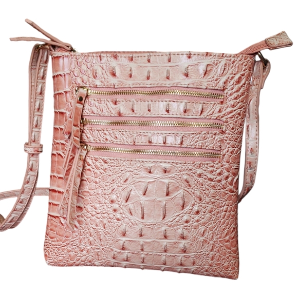 Rose Pink Multi Zipper Beautiful Crossbody bag - Picture 3 of 16